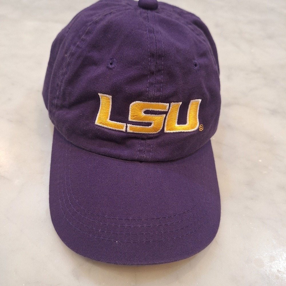 Signatures LSU Tigers Hat Men OSFA Purple Adjustable Strapback Cap NCAA Fan Gear
